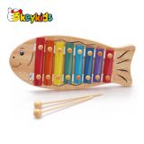 Wholesale mini kids percussion musical instrument wooden toy xylophone with 8 tone W07C022