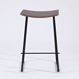 Mid Century Furniture Bar Stool With Stainless Steel Base thumbnail-2
