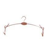 Wholesale Good Quality Socks Bra Underwear Hangers Gold Metal Hanger With 2 Clips Clothes Rack thumbnail-5