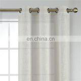 White Sheer Curtain Linen Look Sheer Curtain Fabric Curtains for the Living Room thumbnail-1