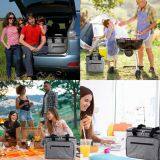 420D Nylon Outdoor Shoulder Portable Medium Size Dark Gray Thermal Reusable Cans Cooler Bag With Inside Liner thumbnail-4