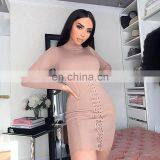 LAITE D2189 Hot Sales Comfortable Autumn&winter O-neck Bandage Casual Dresses Women Long Sleeve Bodycon Dresses thumbnail-4