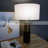 2020 Black Gold Fabric Bedside Table Lamp Luxury Marble Led Reading Lamp thumbnail-5