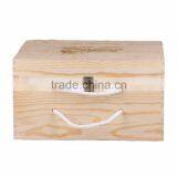 Handmade Natural Color 6 Bottles Wine Gift Box Wooden,wine Packaging Boxes thumbnail-3