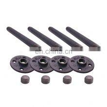 Black Iron Industrial Shelf Brackets Wall Mounted DIY Bracket Industrial Pipe Furniture Kit thumbnail-2