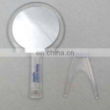 Clear Transparent Color Plastic Two Way Hand Held Desk Table Mirror Table thumbnail-3