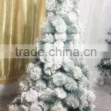 Caucasia Tinsel Pine Made White Special Flocked Christmas Tree/snowing Christmas Tree With Pine Needles and Snowflake thumbnail-2