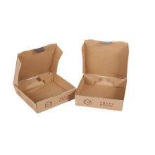 Hot Sell Corrugated Paper Pizza Box Custom Logo Biodegradable Cardboard Takeaway Pizza Box thumbnail-3