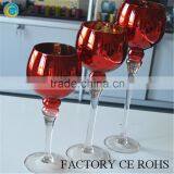 Custom Made 3 Sizes of High Mercury Glass Goblets Candle Holders