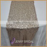 SQN#18 custom champagne color center table decorations, wedding table runner