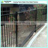 1200 Standard High Steel Black Powder Coated Flat Top Residential Fence