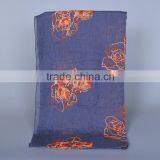 Wholesale Korea Fashion Cotton Embroidery Flower Pashmina Shawl Scarf thumbnail-5