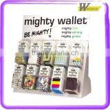 Mighty Wallet Corrugated Hook Floor Stand Display Rack