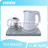 8993T-I1 Electric Tempered Glass Tea Maker Set With Double Layer Kettle thumbnail-1