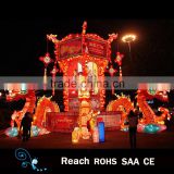 Traditional Chinese New Year lantern with dragon around, outdoor Chinese lantern for event or show