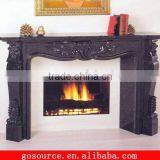 Dark Modern Fireplace Design thumbnail-1