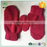 New Fashion Woolen Knitted Mittens Ladies Basic Acylic Mittens without lining