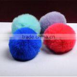 100% Genuine Rex Rabbit Fur Ball for Keychain Bag Car Pendent Garment Accessories thumbnail-2