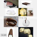 Imported Classic Woodern LED Rechargeable Folding Book Shape Lamp With Mobile Power, W-A09 thumbnail-3