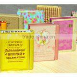 Manufacture Factory Fake Book Storage Box Decorative Book Shaped Tin Boxes/