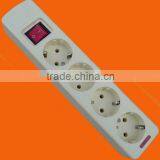 European Style 2 Way Power Extension Socket With Earth With Switch (E5002ES) thumbnail-3