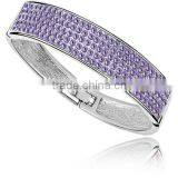 Elegant Women Hand Jewelry Plated Gold Tube Bangle thumbnail-2