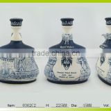 Hot Sale Hand made Ceramic Relief Wine Bottle