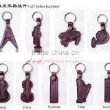 OEM and ODM Calf Leather Piano Shape Key Chain thumbnail-2