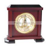Handmade Wooden Clock With High Quality For Office Desktop Gift thumbnail-1