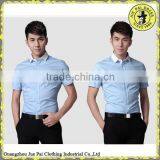 Purple Non-Iron Stripe Contrast-collar Short Sleeves Shirts For Men thumbnail-3
