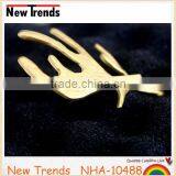 Wholesale Women Hair Accessories Jewelry Gold Plated Deer Antlers Hair Clips thumbnail-4