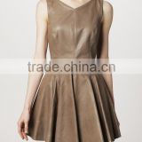 Sexy Leather Ladies Dress Fashion New Style skin color