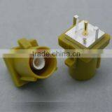 Fakra Male PCB Mount Connector Curry Satellitic Radio With IF