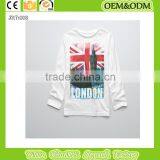 2015 New Cartoon 100%cotton T-shirt Banner t Shirt Winter Children's T-shirt White Long Sleeve Tee Kid Printed t Shirt thumbnail-1