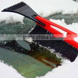 Long hand car ice scraper with brush