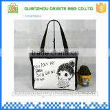 Hot Selling Lady Zipper High Quality Blank Canvas Wholesale Tote Bags