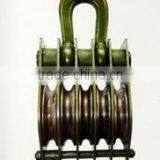 Drop Forged Hardware Alloy Steel/carbon Steel Lifting Hoist Five Wheel Close Ring Type Steel Lifting Hoist Pulley Block thumbnail-3