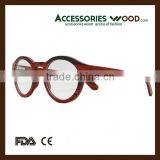 Round Frame Retro Wood Handmade Reading Glasses thumbnail-2