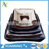 Bulk Luxury Plush Pet Bed Leather Cloth & Plush & PP Cotton Pet Bed Crib Hooded Dog Bed thumbnail-4