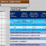 High efficiency 210W poly solar module CE RoHs certificates factory supply