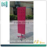 Metal Double Sided Showroom Salon Pharmacy Pegboard Display Shelves HSX-S0116