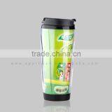 Double wall starbucks coffee mug tumbler changeable paper insert