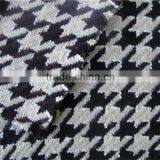 Classical Black and White Houndstooth Lady Coat Wool Fabric thumbnail-3