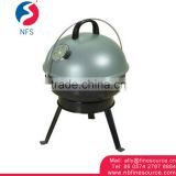 BBQ Charcoal Grill Outdoor Portable Charcoal Stainless Steel Round Smokeless Barbecue Charcoal Grill