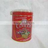 Cylindrical Shape With Lid Tea Tin Cans