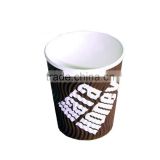 Cheap Price Disposable Insulated Ripple Hot Coffee Paper Cup with Lids