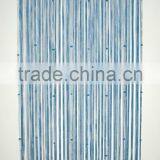 Blue String Curtain With Fringe thumbnail-2