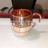 NEW ARRIVAL BPA FREE SMOOTH 100% COPPERTISAN BARREL MOSCOW MULE MUG thumbnail-2