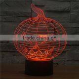 3D Optical Illusion Halloween Pumpkin Shape Decoration Desktop Night Light thumbnail-1
