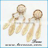 Natural Turquoise Stone Earring, Natural Stone Earring thumbnail-2